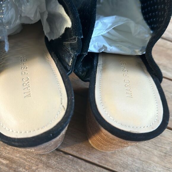 Marc Fisher Black Ripley Suede Mule 10 - Picture 4 of 7